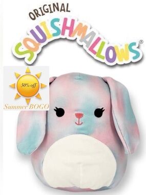 ☀️🌺NEW! Squishmallows Kellytoy Easter Plush Eliana the Colorful Bunny 12"